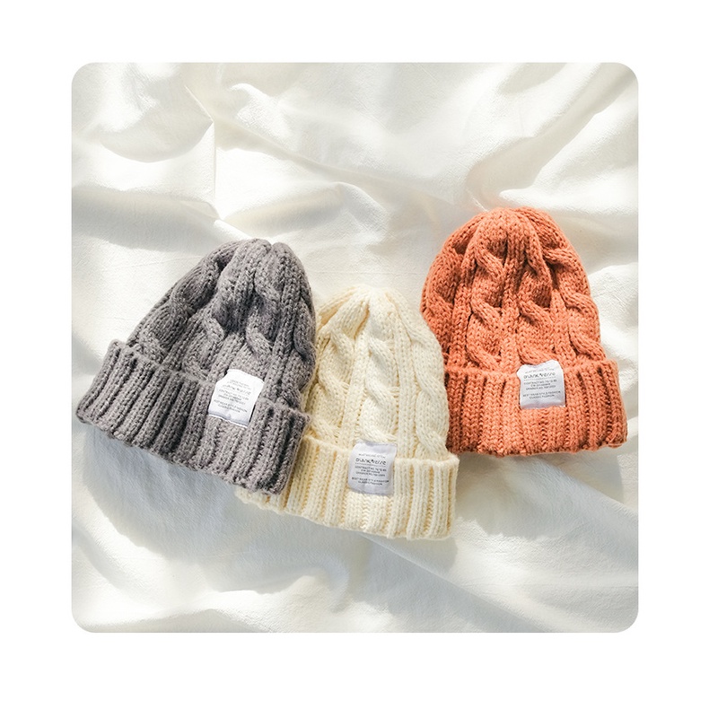 Mũ Len Dệt Kim Màu Sắc Đơn Giản Phong Cách Hàn Quốc Cho Nữ