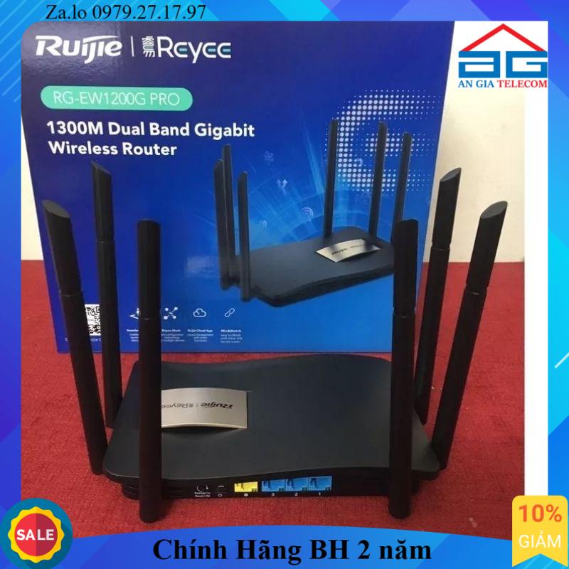 Bộ phát wifi router Ruijie 6 râu EW1200pro tạo mesh | Bộ phát wifi router Ruijie 6 angten 1200G Pro (chính hãng)