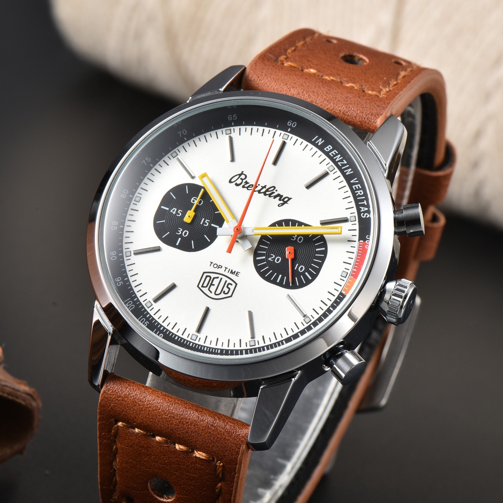 Thời Trang Đồng Hồ quartz Đa Năng Với Dây Đeo Da Kiểu Dáng Thể Thao