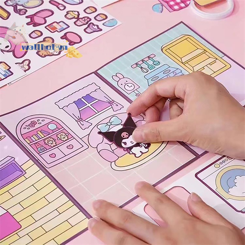 Wallhot > Sách Hoạt Động Nhà Búp Bê kuromi cinnamoroll Dễ Thương mymelody Làm Quà Tặng Ngày Của Trẻ Em