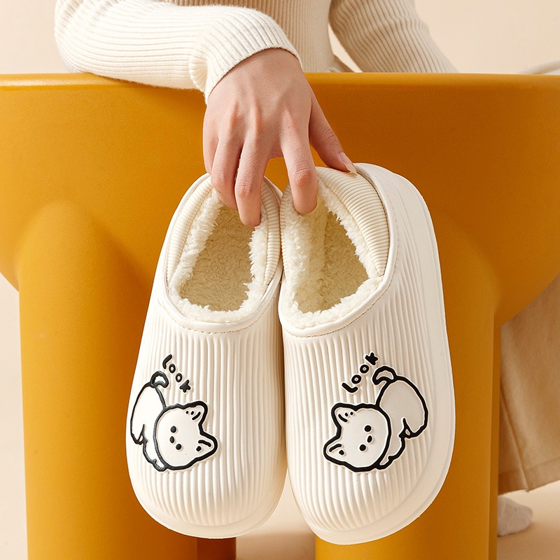 Dép cotton Chống Thấm Nước Chống Trượt Dành Cho Cặp Đôi