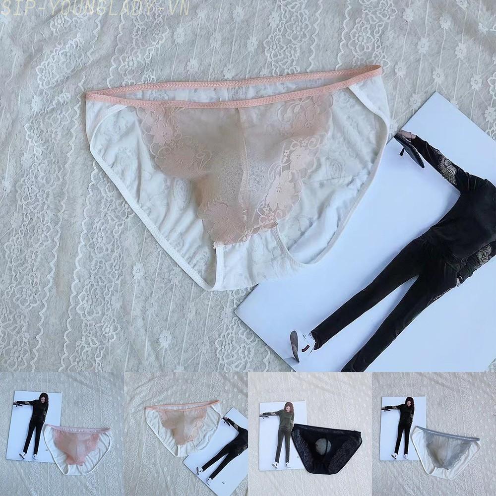 Quần Lót Ren Nam Co Dãn Màu Xám / Đen / Hồng / Da m 2xl