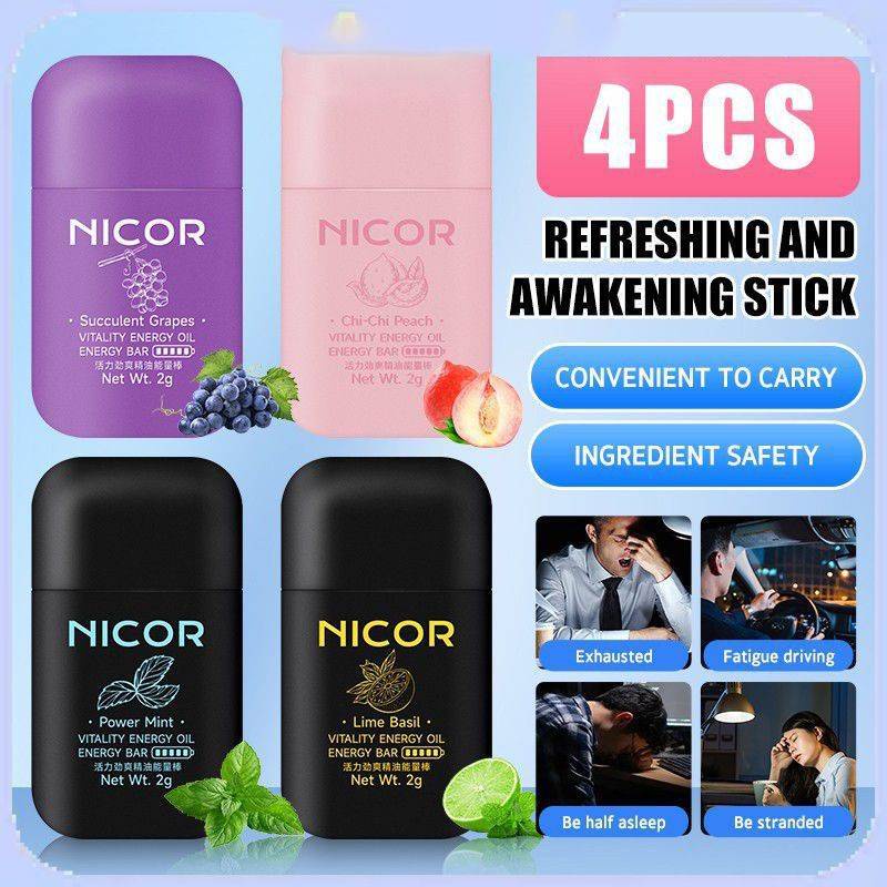 4 hương vị khác nhau Nicor Mũi thông mũi Chính hãng Nghẹt mũi Đồ tạo tác mũi Bạc hà Thanh thông mũi Dừng ngáy Ngăn ngừa buồn ngủ Ống hít mũi JULYSTAR