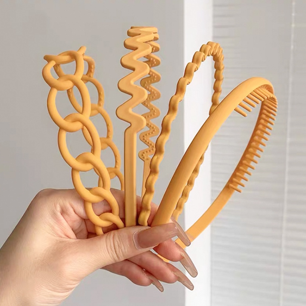 Set 4 Băng Đô Cài Tóc Màu Đen Thiết Kế Đơn Giản Thanh Lịch Cho Nữ