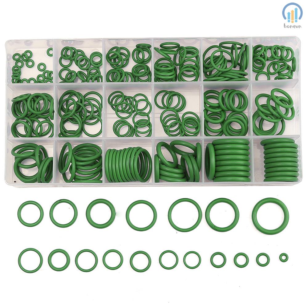 Convenient Rubber O-Ring Sealing Set for Car Airconditioning - 270Pcs Washer Seals with Plactics Box Kit