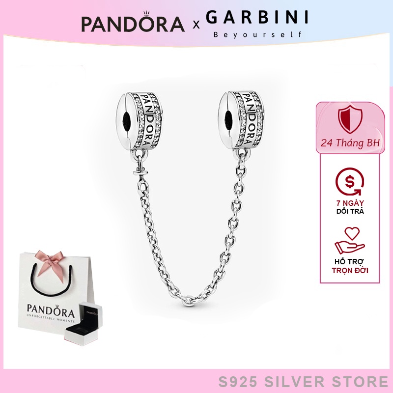 Charm Pandora Clear Pavé Safety Chain Clip Charm 1129