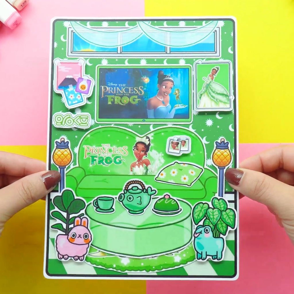 Học Liệu Toca Pricesss Tiana Quite Book, Đồ chơi bóc tách , đồ chơi thủ công , thông minh , trí tuệ Zin Càu Vòng