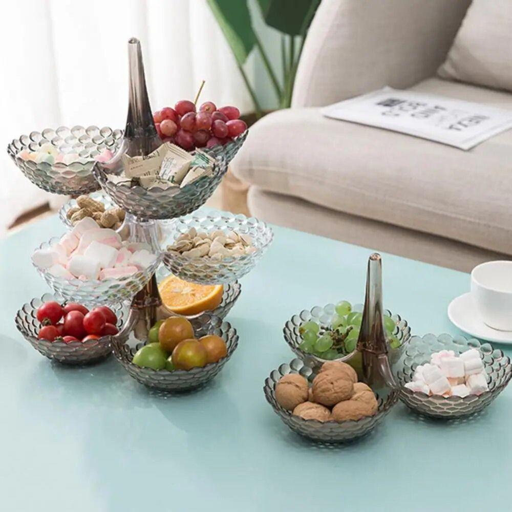 Mxmio Khay Nhựa Nhiều Tầng Đựng Trái Cây Khô Bánh Kẹo Phong Cách Châu Âu