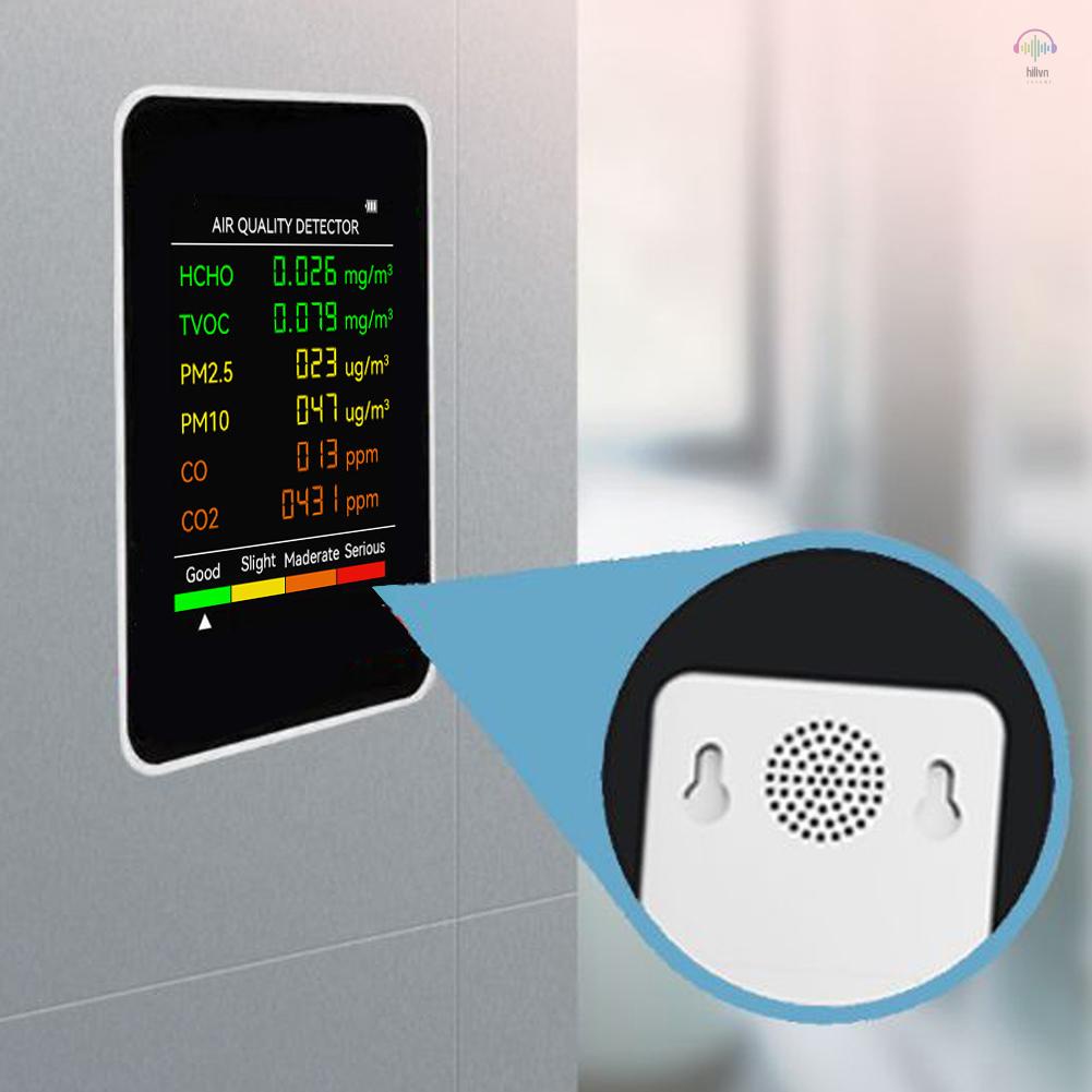 ANENG Máy Phát Hiện Không Khí Đa Chức Năng 6 Trong 1 pm2.5 pm10 hcho tvoc co co2 Có Màn Hình lcd