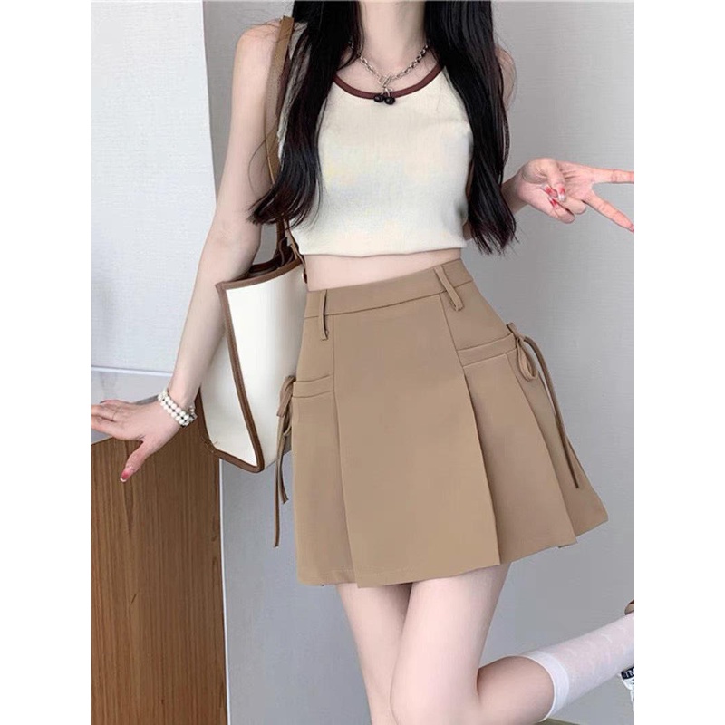 Thời Trang Bigsize Chân Váy Có Lót Trong Đính Nơ Vải Cotton Lạnh Cao Cấp 50 - 100Kg