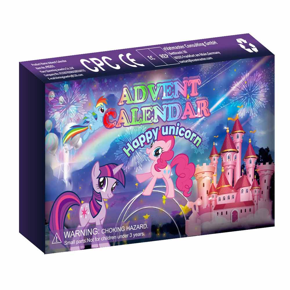 24Days Christmas Advent Calendar My Little Pony Blind Box Unicorn Cute Toys Xmas Countdown Gift