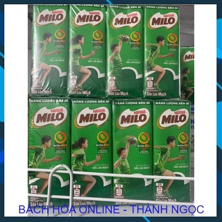 Lốc 4 hộp sữa milo thức uống cacao lúa mạch 180ml