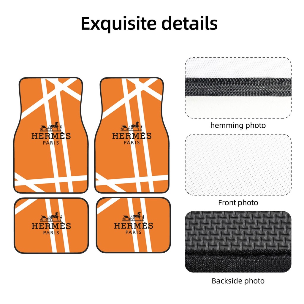 Bộ 4 Miếng Thảm Lót Sàn Xe Hơi herme Chống Trượt Thông Dụng