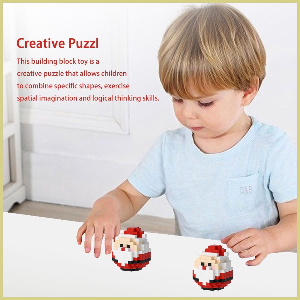 Khối Xây Dựng Trang Trí Giáng Sinh Phát Triển santa claus claus snowman Trò Chơi Xây Dựng Cổ Điển aseavn aseavn