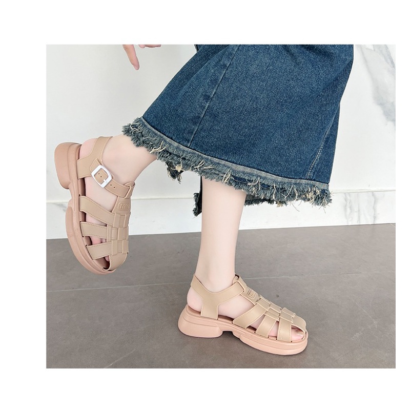 Sandal Đế Xuồng Dày Dặn Phong Cách Thời Trang retro Mùa Hè Mới Dành Cho Nữ
