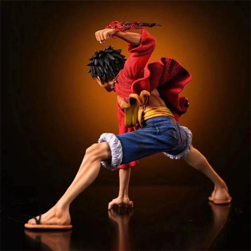 Mô Hình Nhân Vật luffy Đội Mũ Rơm Mô Hình Nhân Vật luffy 18cm Trang Trí Đáng Yêu