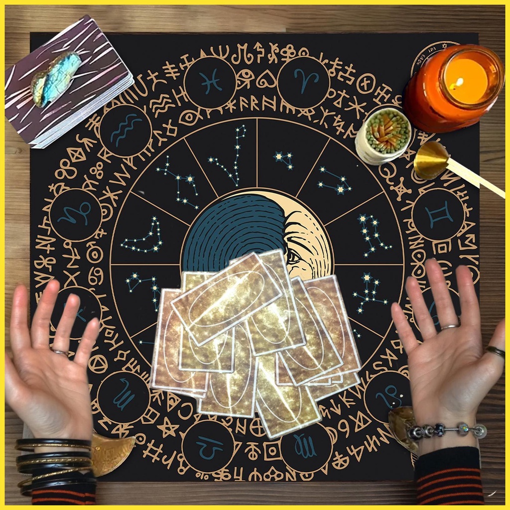 Khăn Trải Bàn tarot Chia Ngăn Trang Trí Phòng Khách kiavn