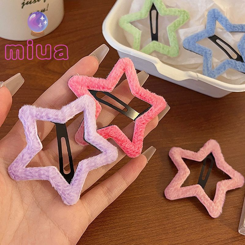Miu🔮Y2K Kẹp Tóc Hình Ngôi Sao Năm Cánh Nhiều Màu Sắc Dễ Thương Cho Bé Gái