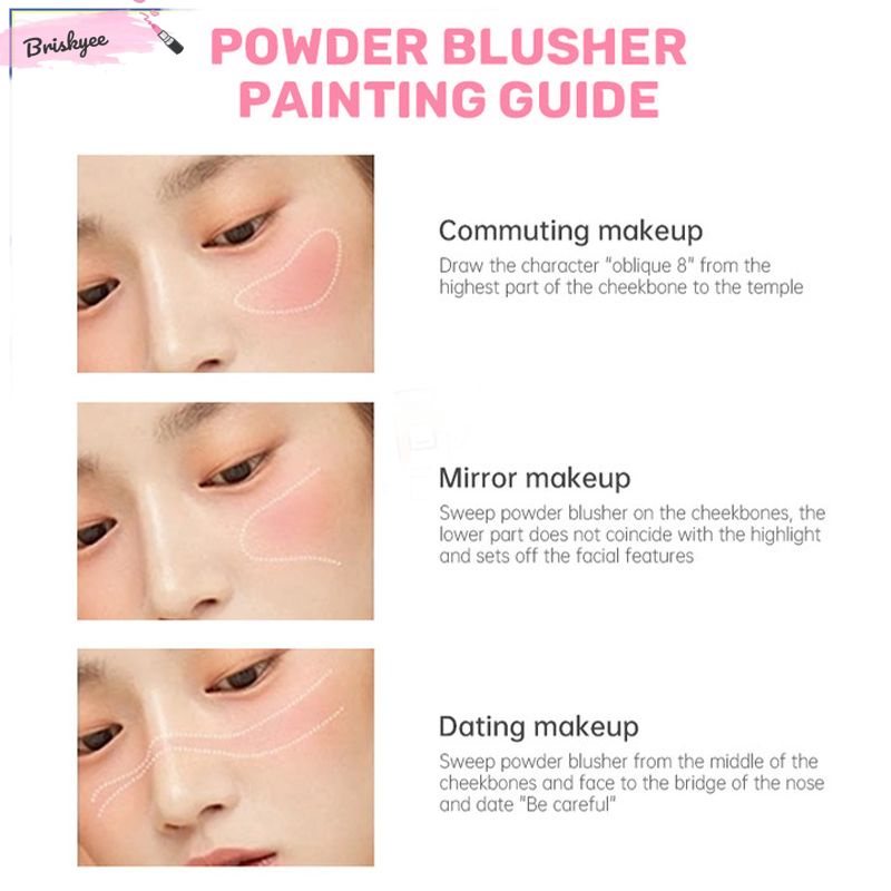 BriskyeeBảng má hồng làm sáng da tự nhiên cho người mới bắt đầu