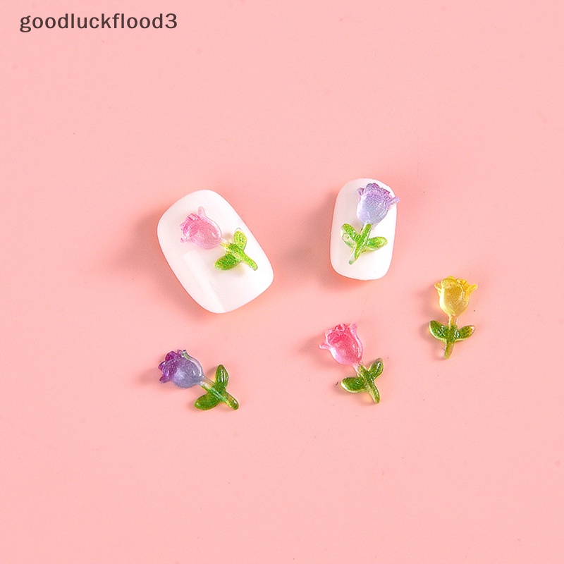 Bộ 10 Bông Hoa tulip Dạ Quang mini Bằng Nhựa resin