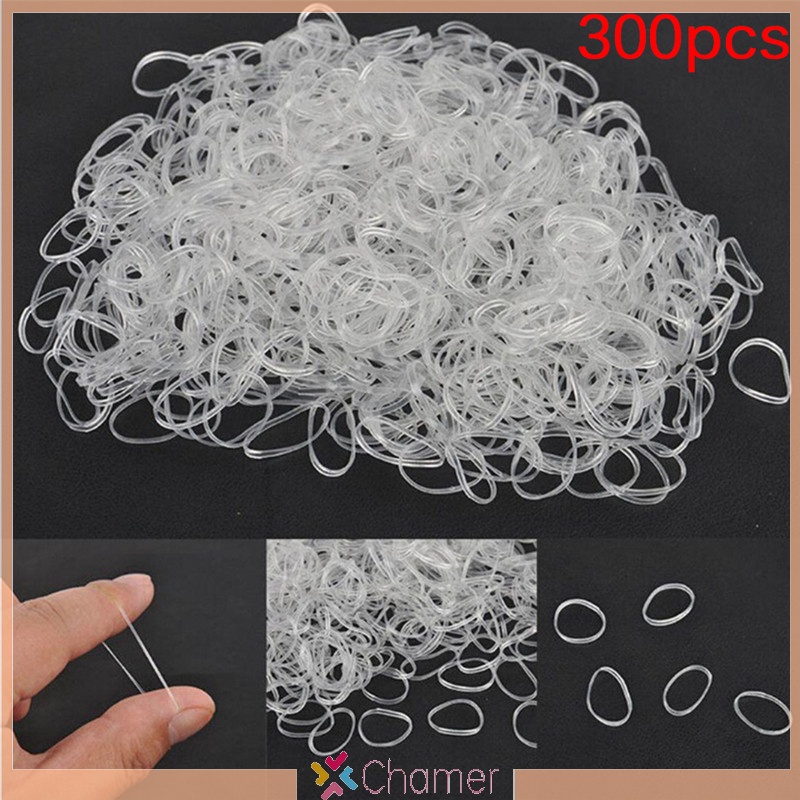 Set 300 Dây Thun Buộc Tóc Co Giãn Tiện Dụng