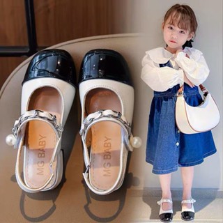 Giày Búp Bê Mary Jane Cho Bé Gái - Giày Gót Vuông Da Pu Có Quai Ngang Đính 1 Viên Ngọc Tinh Tế Đáng Đáng Yêu Cho Bé BB85