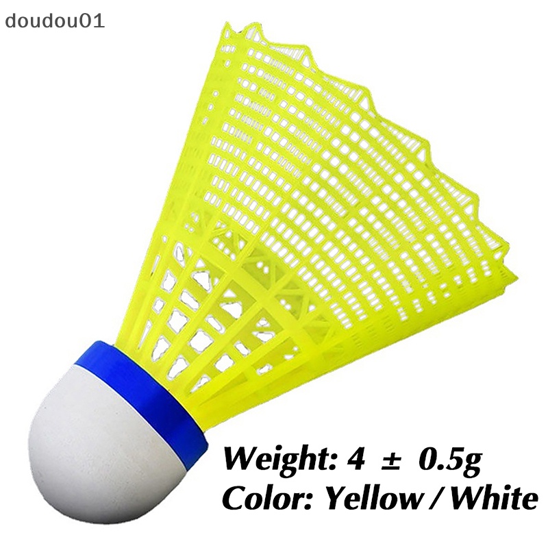 1 Quả Cầu Lông Bằng Nhựa nylon Bền Màu Vàng Trắng doudou01]