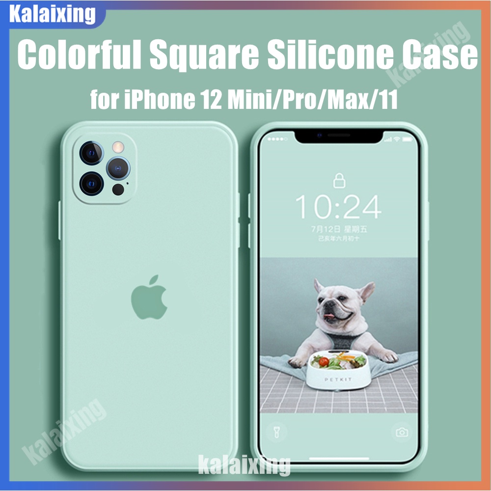 Có logo có logo Ốp lưng nhung silicon mềm cho iphone 12mini 12 pro max 12pro ốp lưng chống sốc sang trọng
