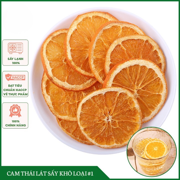 Cam Thái Lát Sấy Khô 100gr Trà Cam Vàng Khô Tự Nhiên Thơm Ngon Trà Detox Hoa Quả chuẩn loại 1
