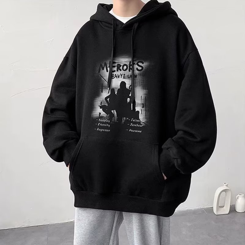 Áo Hoodie Dày Dặn Dáng Rộng Phong Cách Đường Phố Mỹ Thời Trang Thu Đôn