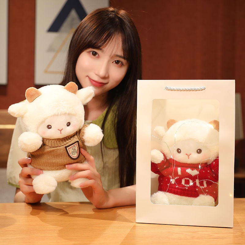 Dễ Thương Chú Cừu Nhồi Bông Mặc Áo sweater Xinh Xắn Cho Bé Gái