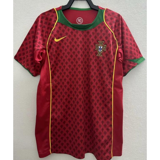 Áo Thun Bóng Đá Chất Lượng Cao Phong Cách retro 98 99 2002 2004 2006 portugal figo c.ronaldo