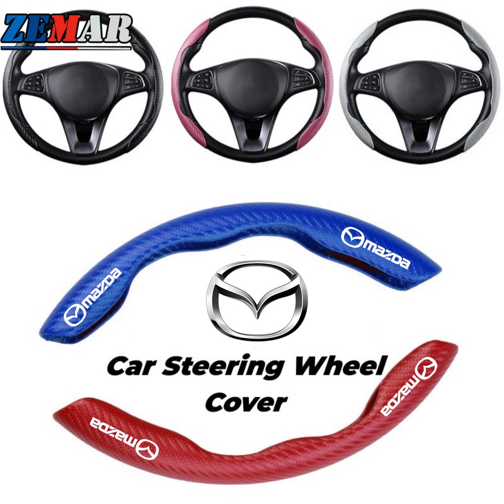 Mazda Vỏ Bọc Vô Lăng Xe Hơi Bằng Sợi carbon Chống Trượt Thoải Mái Cho mazda 2 3 cx5 cx30 cx8 cx3 mazda2 6 5 cx9 bt50