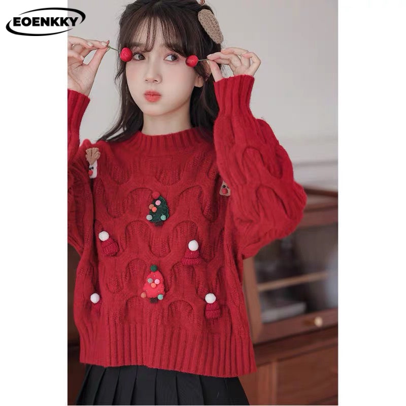 EOENKKY Áo Len áo khoác cardigan Trendy Đơn giản Phong cách thời trang WXF23B0PJX 46Z231117