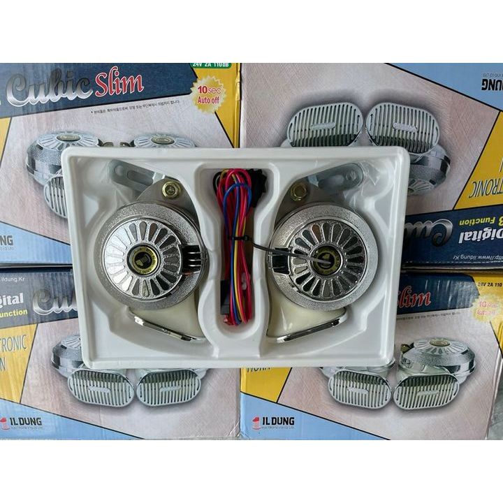 Còi ngân Hàn Quốc 3 tiếng 12v 24v xịn chính hãng .!