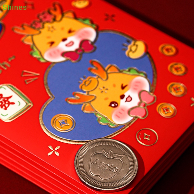 Shines Bộ 6 Bao Lì Xì Hình Rồng Đỏ May Mắn Cho Năm Mới 2024 vn