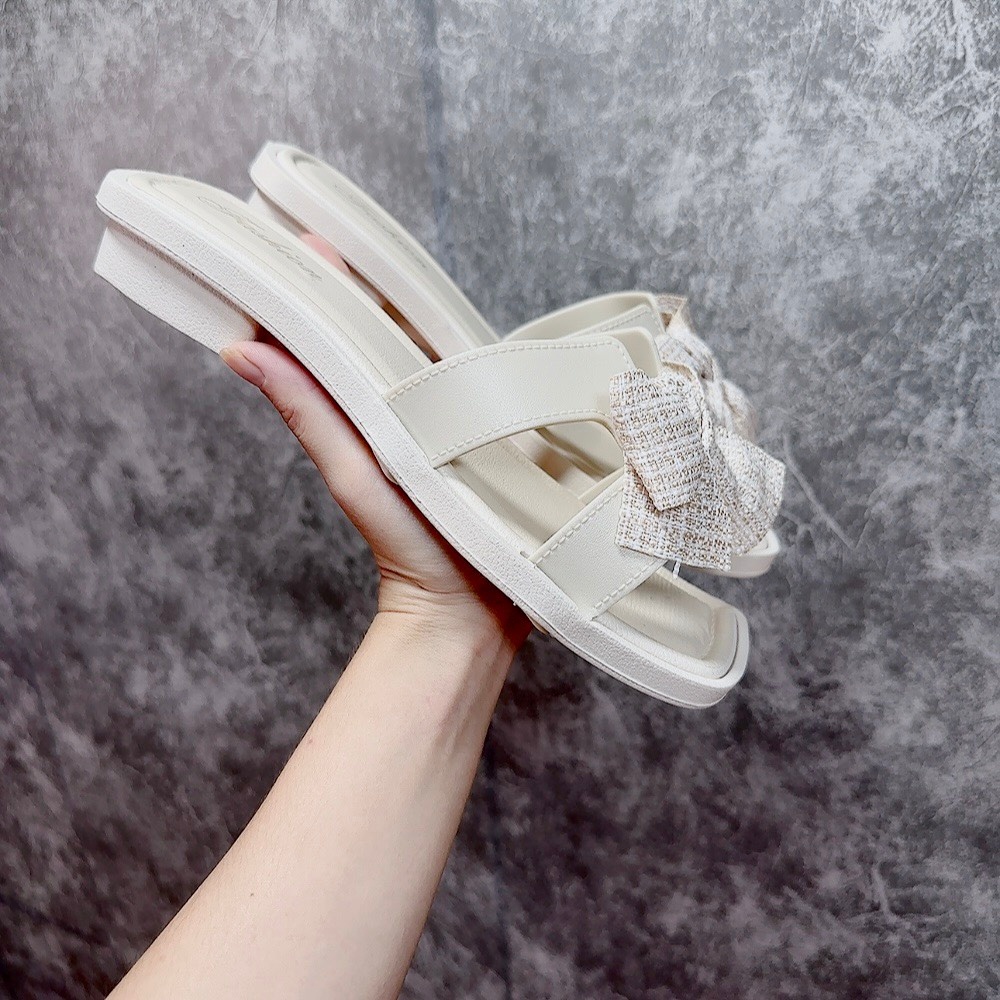 Dép bệt nơ vải, cho nữ, cai 3cm, chống nước mềm êm, chọn đúng size chân