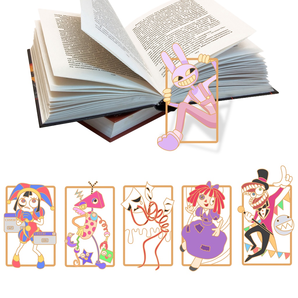 The amazing Thẻ Đánh Dấu Sách Kỹ Thuật Số Hình Thỏ Rạp Xiếc Kim Loại Thần Kỳ Làm Quà Tặng Giáng Sinh Cho