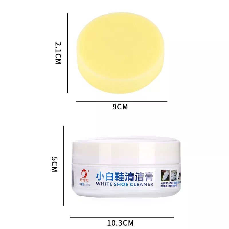 Kem vệ sinh giày, balo, đồ da - làm sạch giày không cần nước kèm bông lau 120g