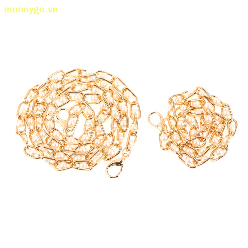 Monnygo Dây Đeo Túi Xách Dài 60 / 120cm Đính Ngọc Trai Thời Trang Cho Nữ