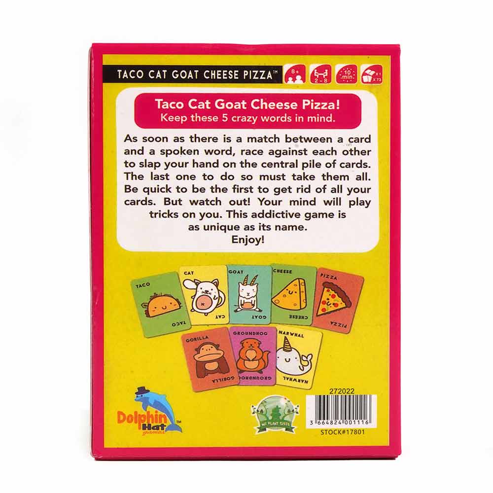 Taco Cat Goat Cheese Pizza Game Card