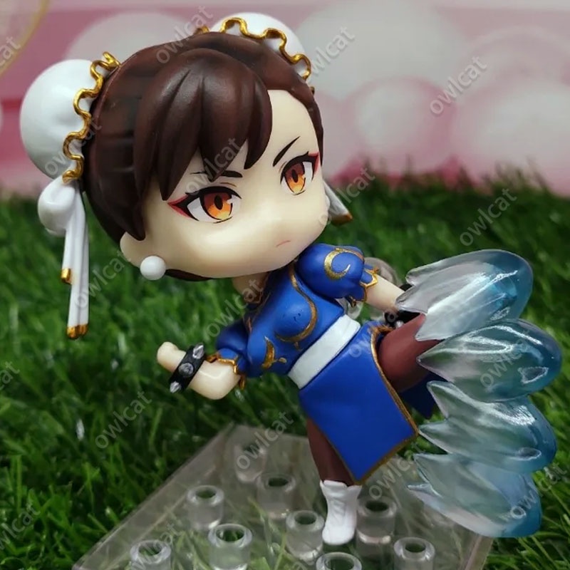 Mô Hình Nhân Vật Street Fighter Chun-Li  10cm 1993# SF Action Figure Kungfu Girl Cheongsam Chi-pao ICPO Police PVC Packed in Box Model Capcom Nendoroid