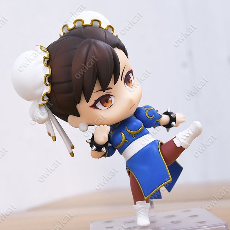 Mô Hình Nhân Vật Street Fighter Chun-Li  10cm 1993# SF Action Figure Kungfu Girl Cheongsam Chi-pao ICPO Police PVC Packed in Box Model Capcom Nendoroid
