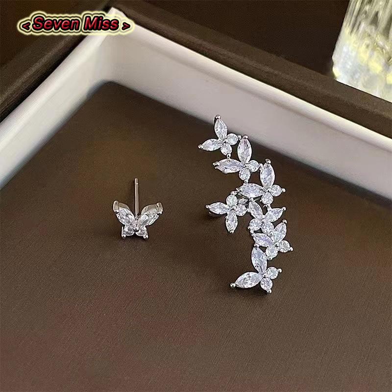Khuyên Tai Hình Bướm Đính Đá Phong Cách Thời Trang Nhật Hàn