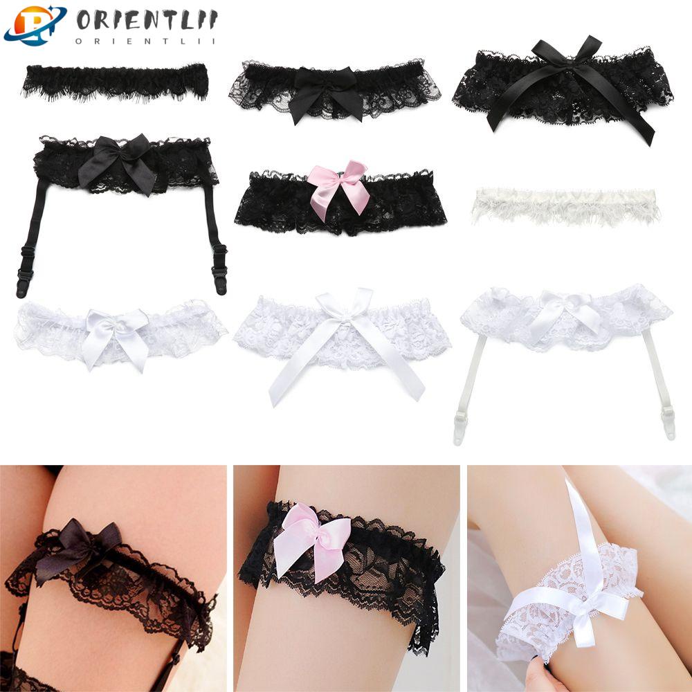 1 Vòng Ren Đeo Chân Hóa Trang Cô Dâu Đính Nơ Thời Trang