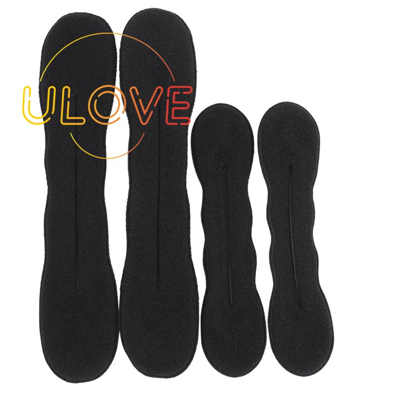 Set 2 Mút Xốp Làm Tóc Hình Bánh bun Màu Đen Kích Thước Nhỏ