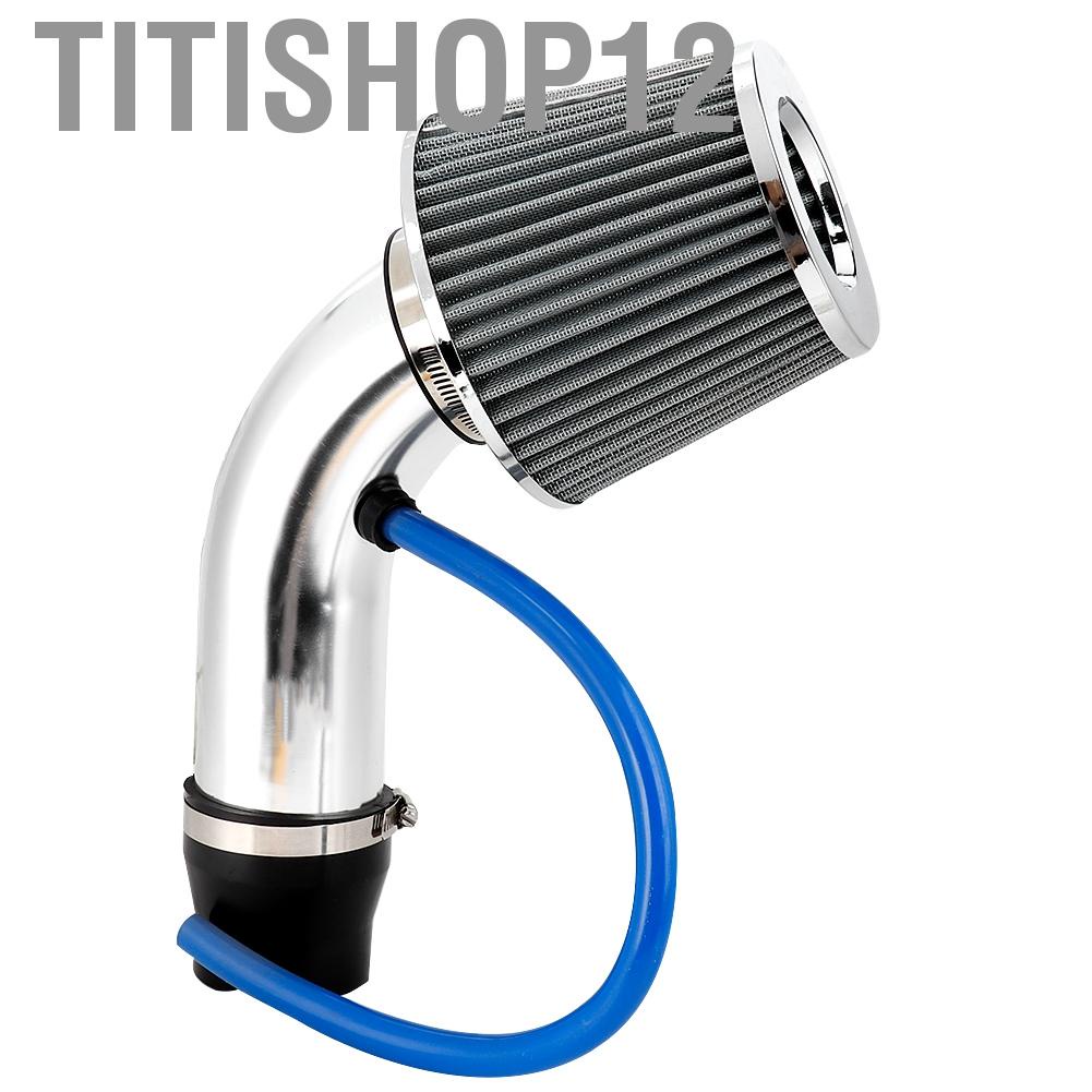 Titishop12 3 Inch 75mm Aluminum Alloy Universal Car Cold Air Intake Filter Induction Pipe Hose Kit New