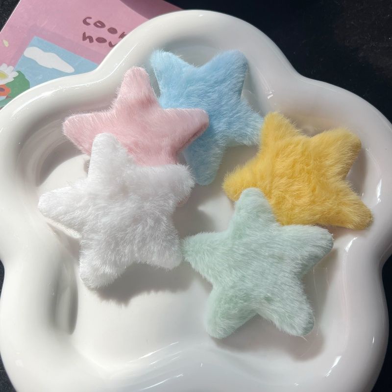 Kẹp tóc mái ngôi sao vải lông mịn màu sắc dành cho nữ xinh xắn giá rẻ K133