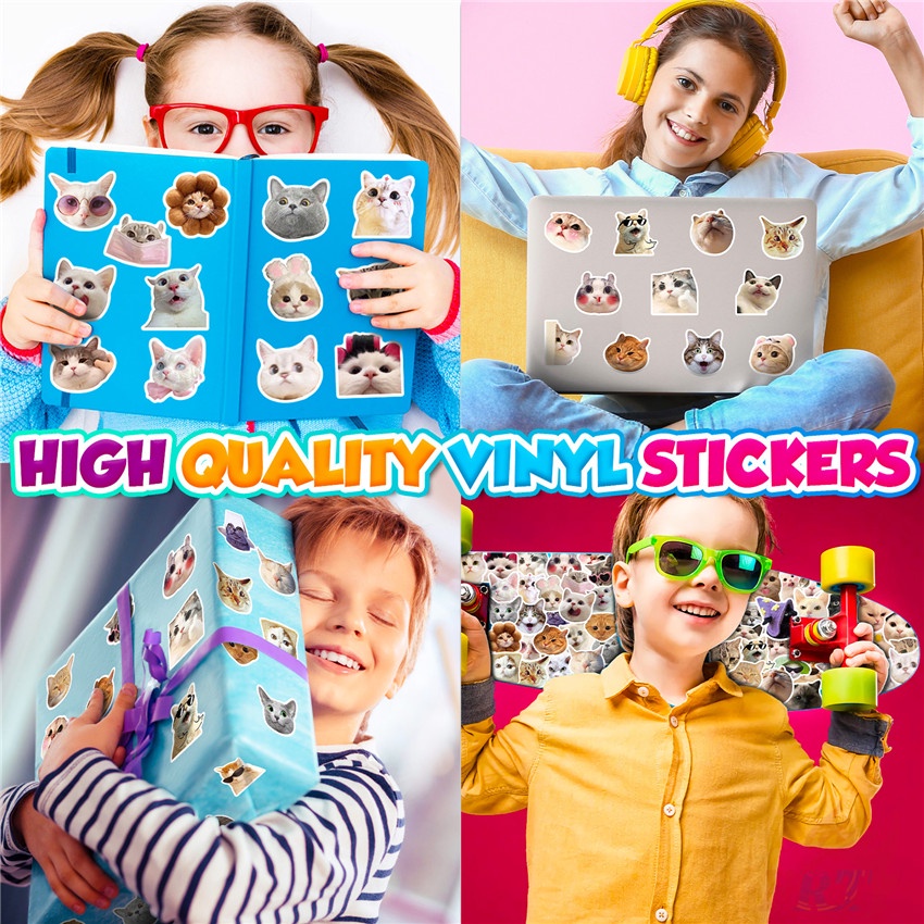 Bộ 50 / 50 Món Đồ Chơi Chất Lượng Cao ❉ Loạt Mèo Vui Nhộn 01 Nhãn Dán ❉ Miếng Dán Đề Can doodle Chống Nước Tự Làm Thời Trang
