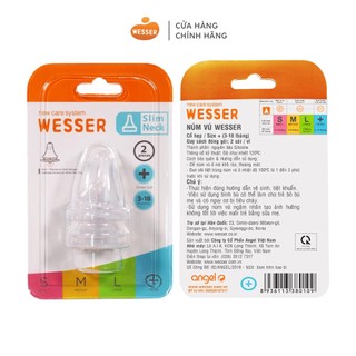 Núm ty cổ HẸP Wesser S/M/L/+ (2 cái/hộp)